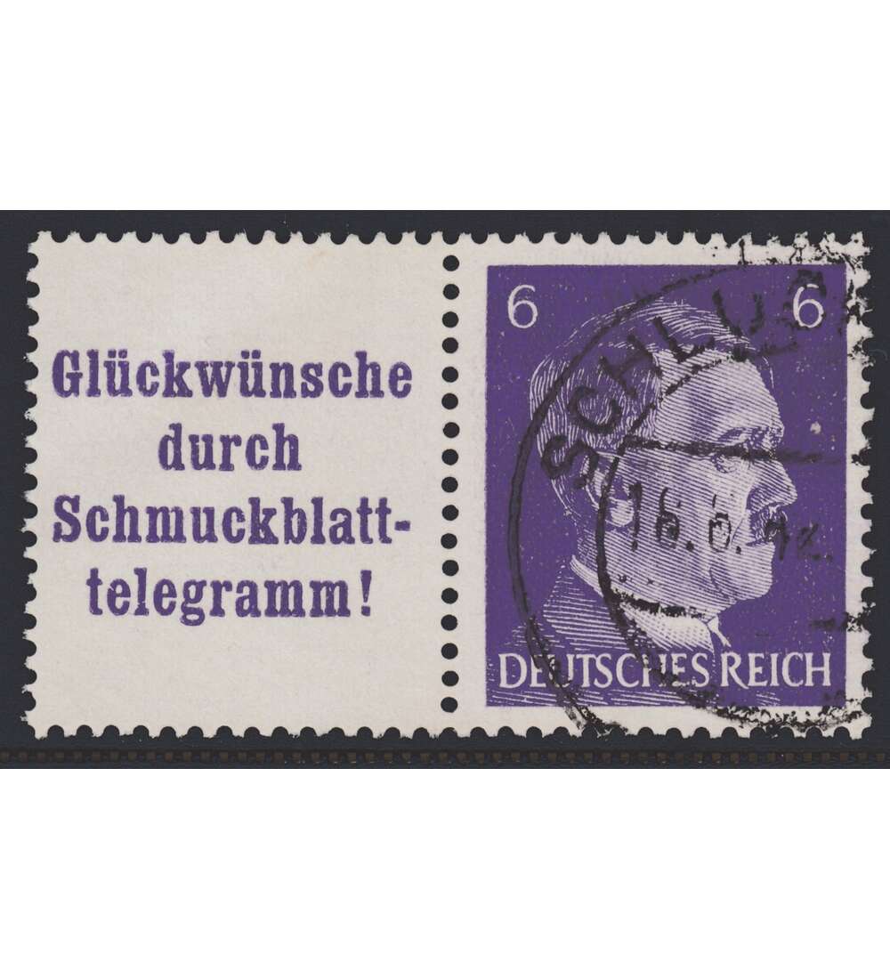 Deutsches Reich Zusammendruck W155 gestempelt Hitler 1941 (A14.3+6)