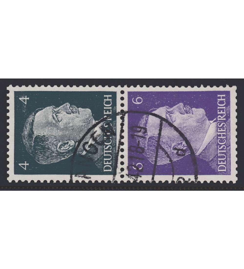 Deutsches Reich Zusammendruck S290 gestempelt Hitler 1941 aus Rollen (4+6)