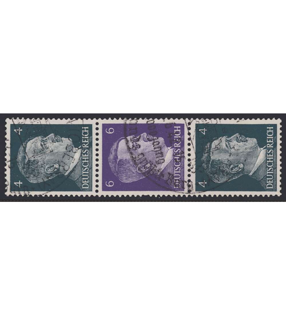 Deutsches Reich Zusammendruck S291 gestempelt Hitler 1941 aus Rollen (4+6+4)