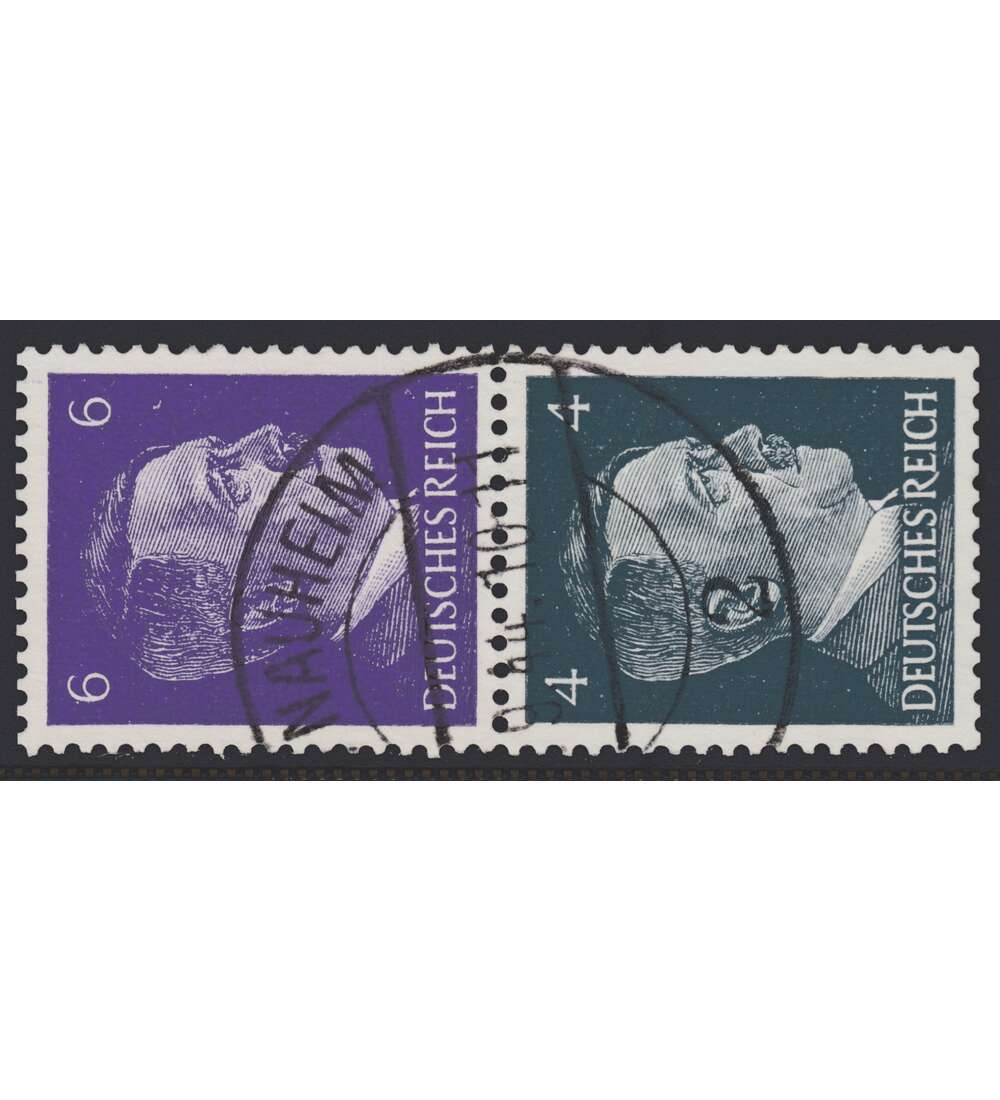 Deutsches Reich Zusammendruck S292 gestempelt Hitler 1941 aus Rollen (6+4)