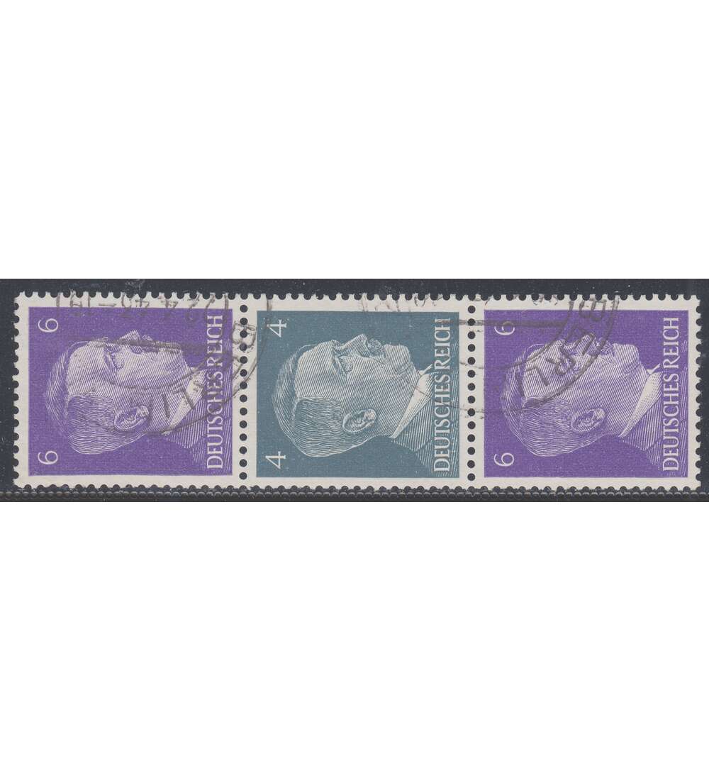 Deutsches Reich Zusammendruck S293 gestempelt Hitler 1941 aus Rollen (6+4+6)