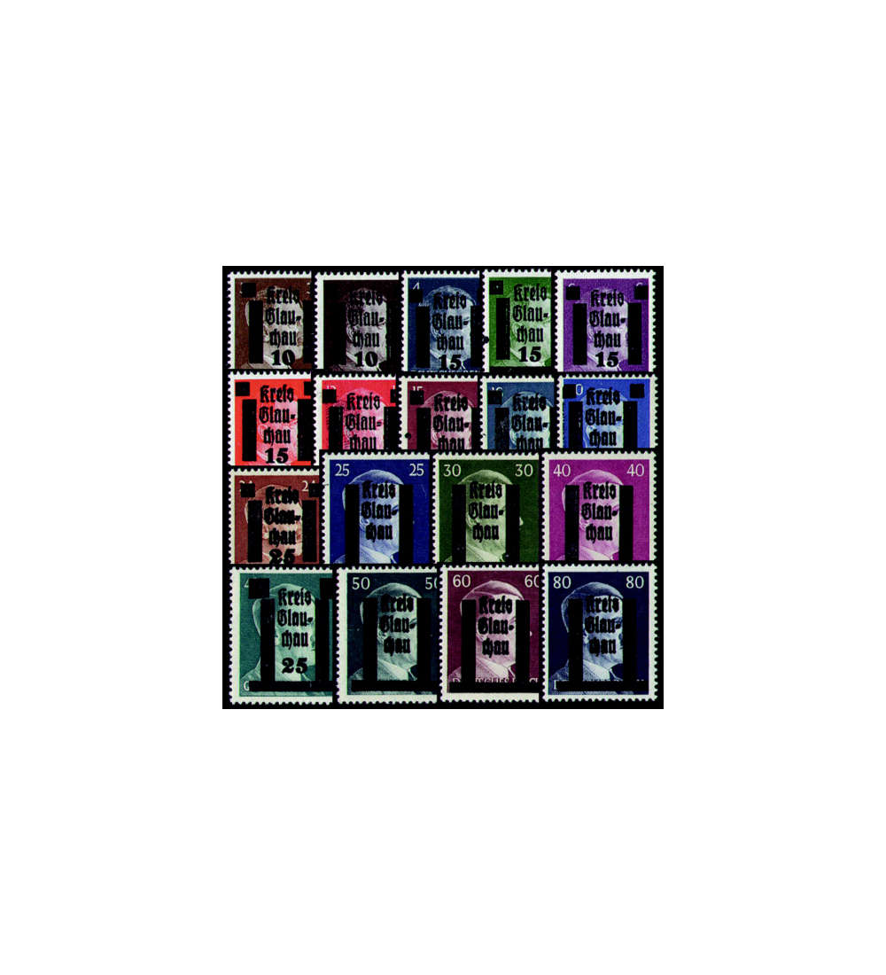 Deutsche Lokalausgabe Glauchau  Nr. 1-18 postfrisch