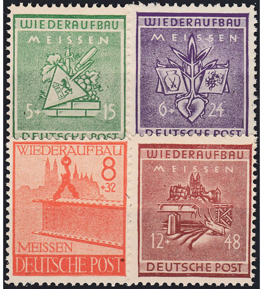 Deutsche Lokalausgabe Meissen       Nr. 35-38A postfrisch **