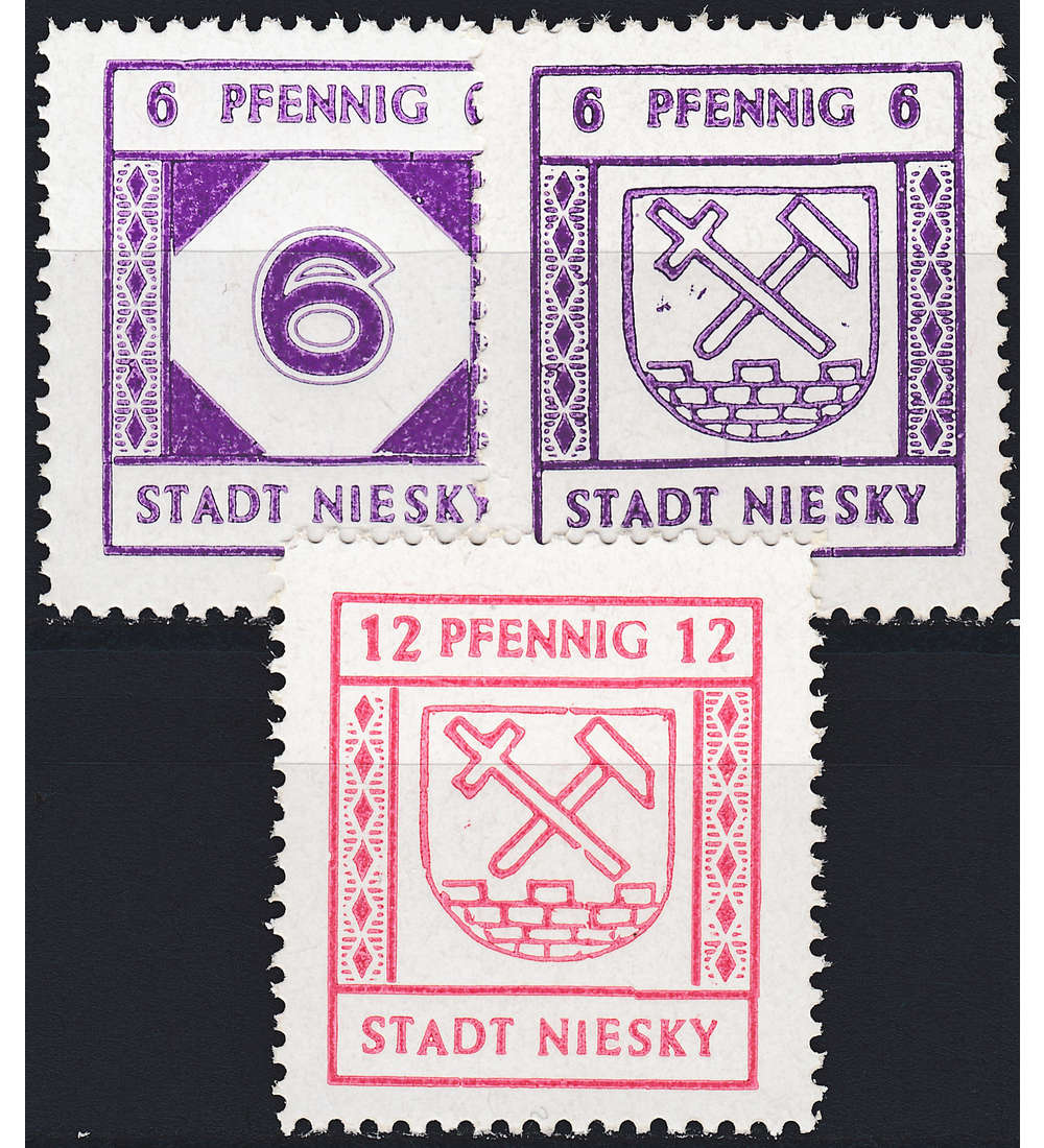 Deutsche Lokalausgabe Niesky Nr. 11-13 postfrisch **