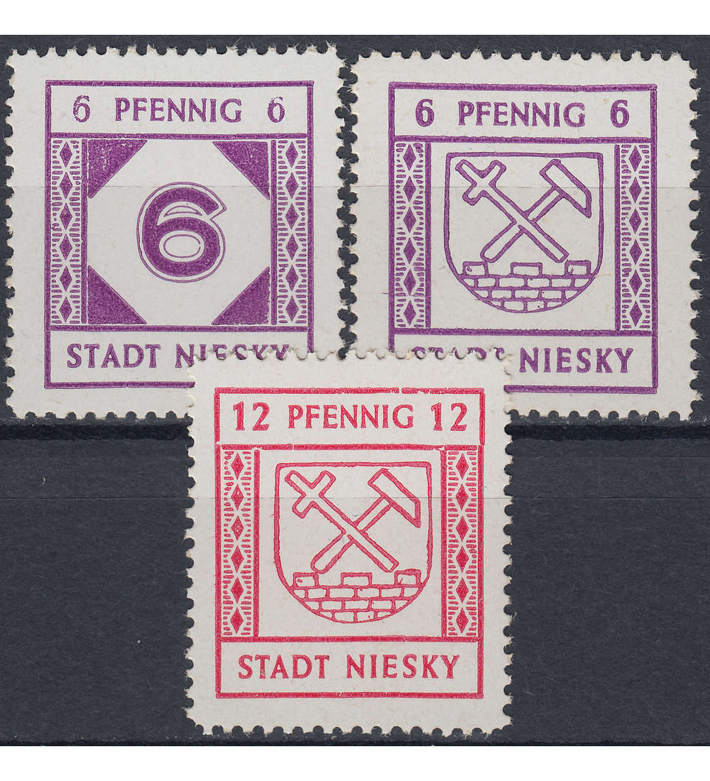 Deutsche Lokalausgabe Niesky Nr. 16-18 postfrisch **