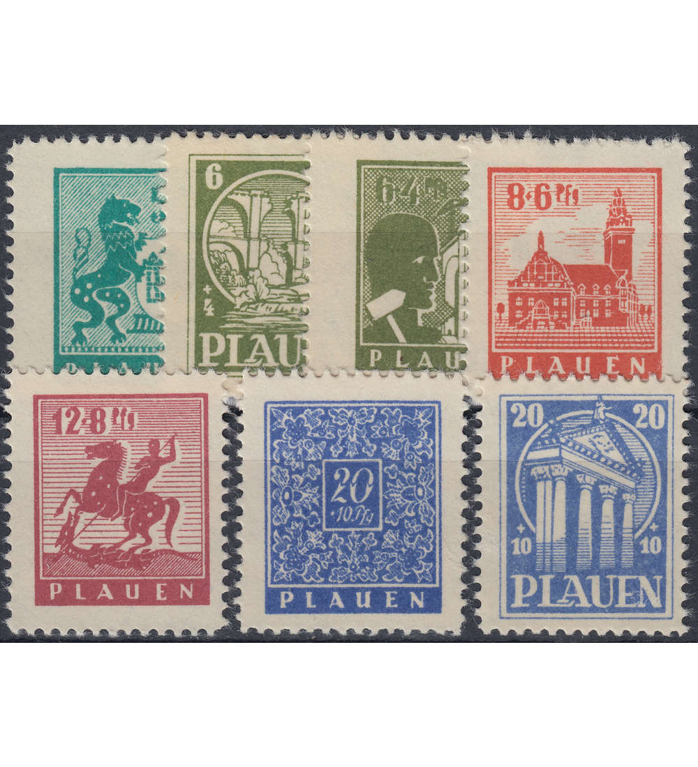 Deutsche Lokalausgabe Plauen        Nr. 1-7 postfrisch**