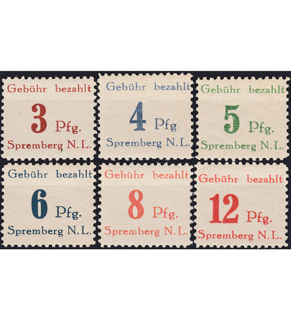 Deutsche Lokalausgabe Spremberg Nr. 1-6 postfrisch **