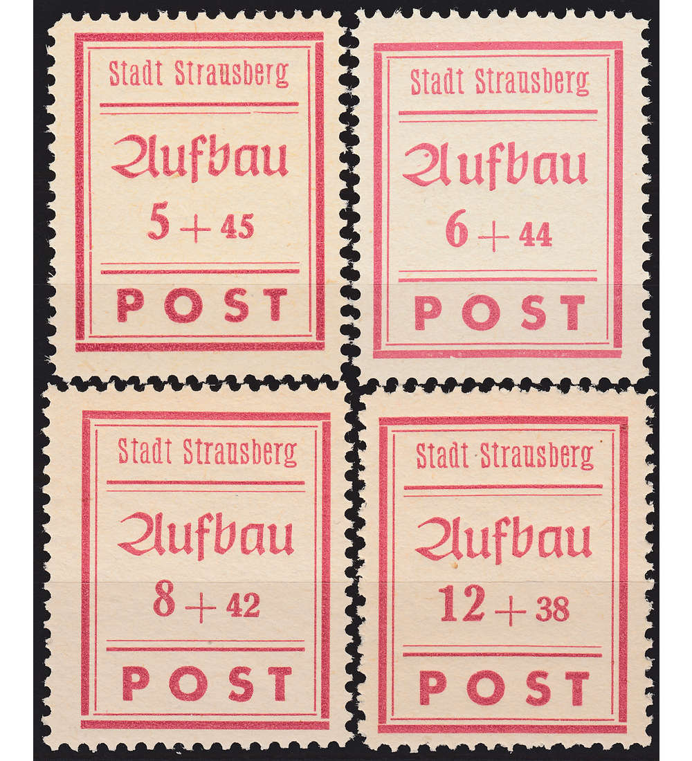 Deutsche Lokalausgabe Strausberg Nr. 34-37A postfrisch