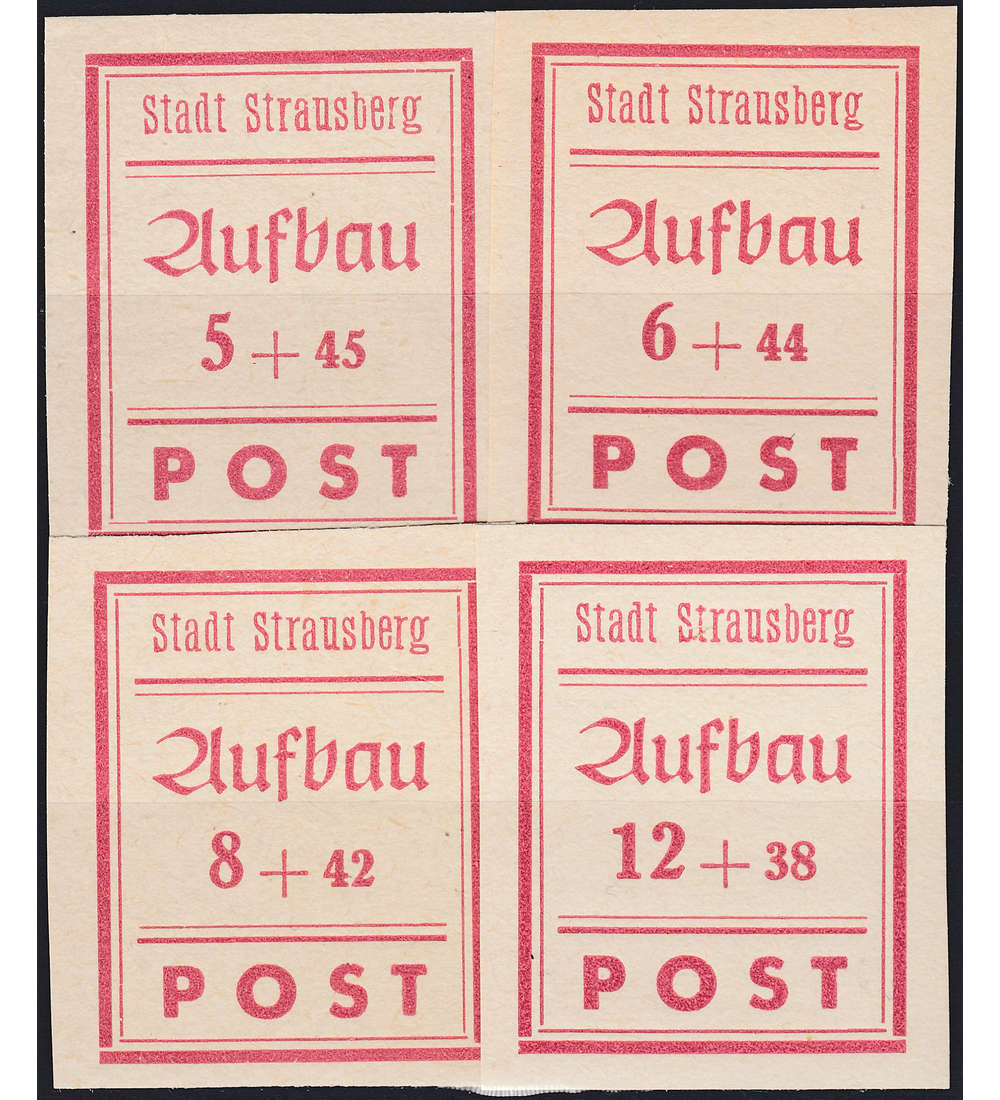 Deutsche Lokalausgabe Strausberg Nr. 34-37B postfrisch