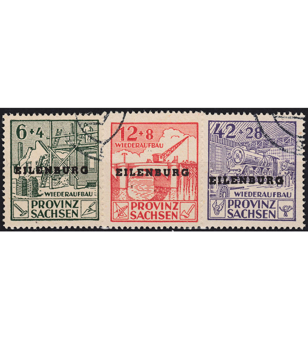 Deutsche Lokalausgabe Eilenburg Nr. IV - VI A gestempelt