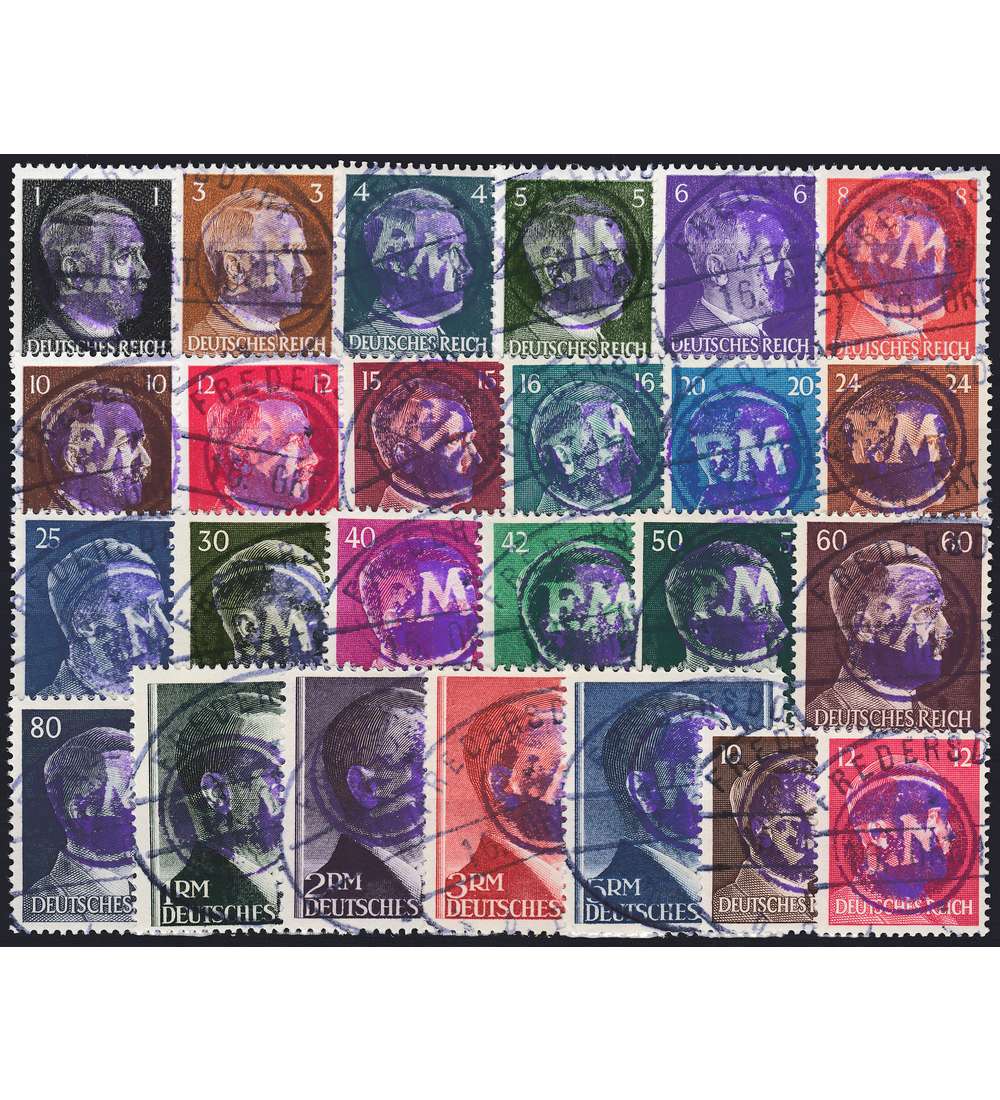 Deutsche Lokalausgabe Fredersdorf Nr. 1 - 25 gestempelt