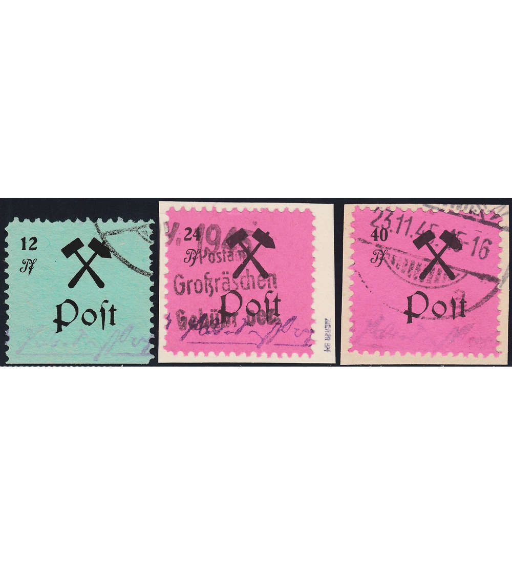 Deutsche Lokalausgabe Grorschen Nr. 25 - 27 gestempelt