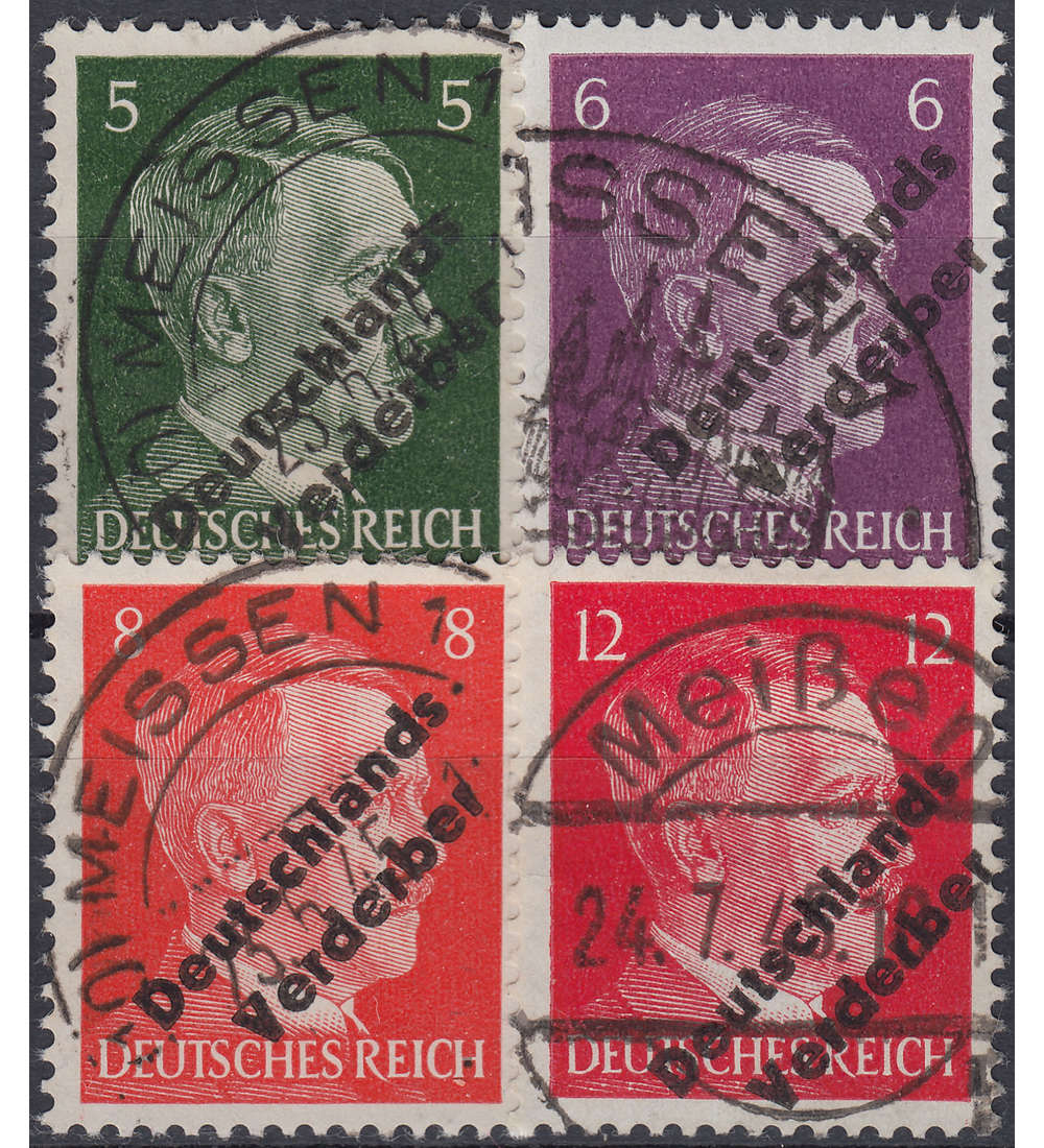 Deutsche Lokalausgabe Meien Nr. 31 - 34 gestempelt