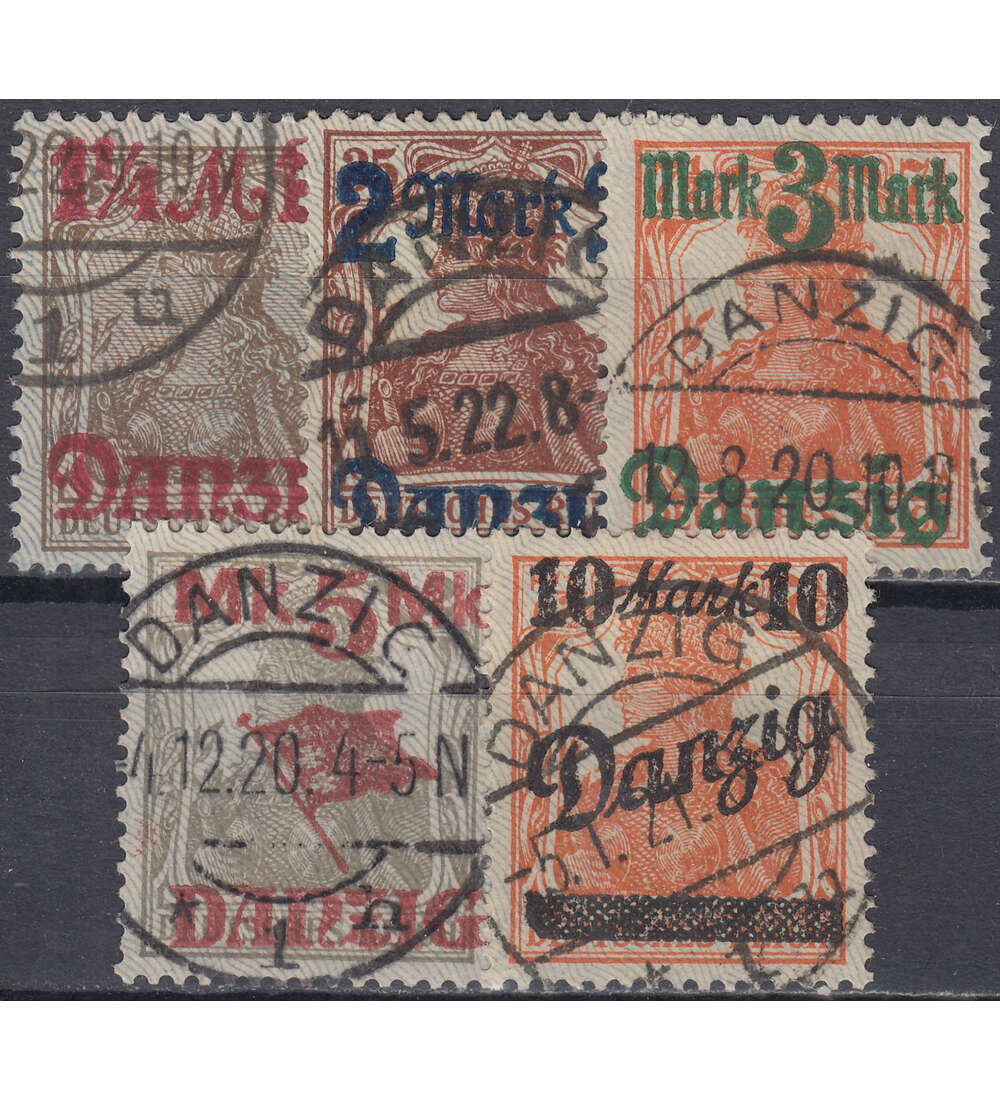 Danzig Nr. 27-31II gestempelt