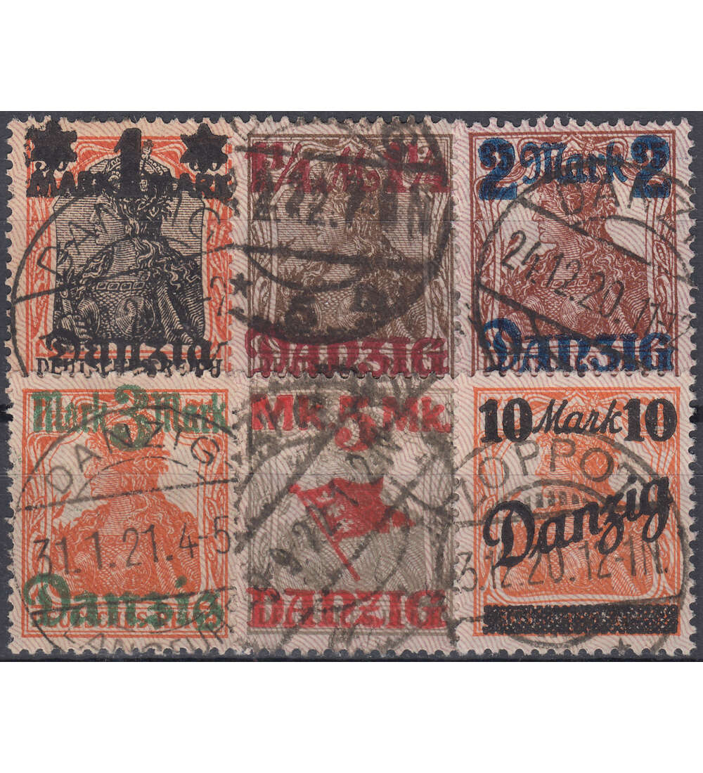 Danzig Nr. 41-46II gestempelt