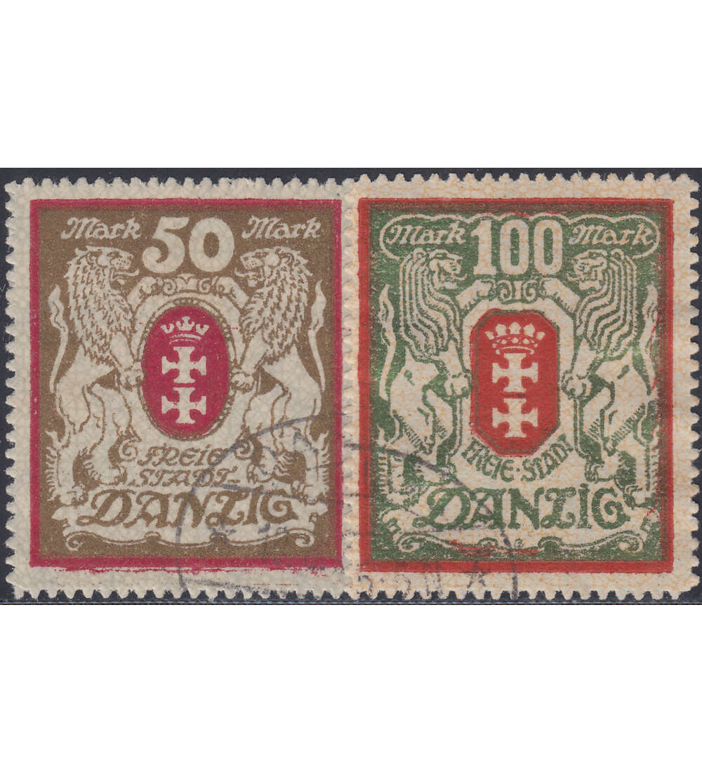 Danzig Nr. 100-101 gestempelt
