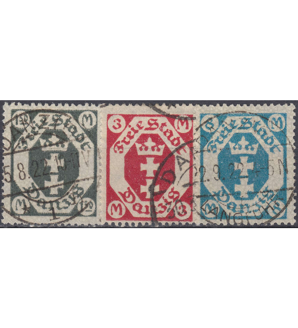 Danzig Nr. 103-105 gestempelt