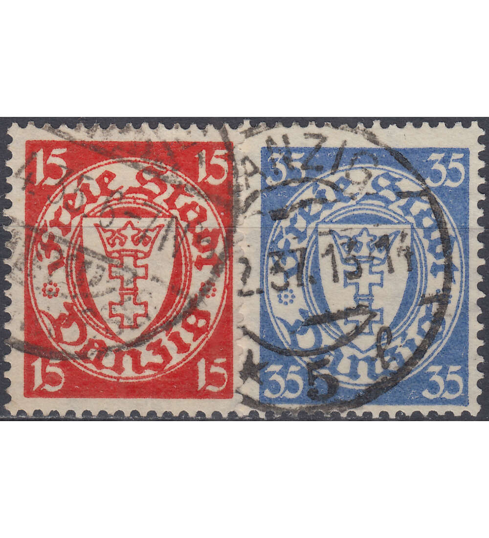 Danzig Nr. 214-215 gestempelt