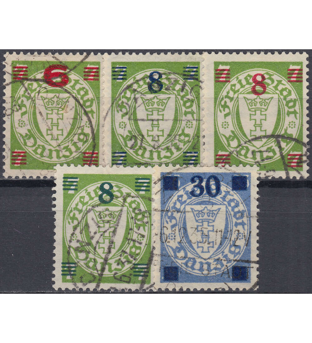Danzig Nr. 240-242 gestempelt 5 Werte