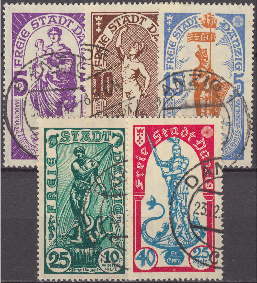Danzig Nr. 276-280 gestempelt