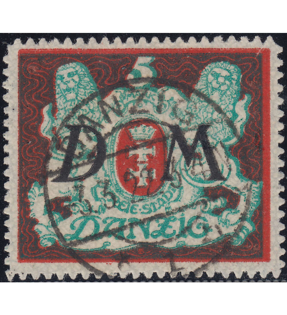 Danzig Dienstmarke Nr. 21 gestempelt