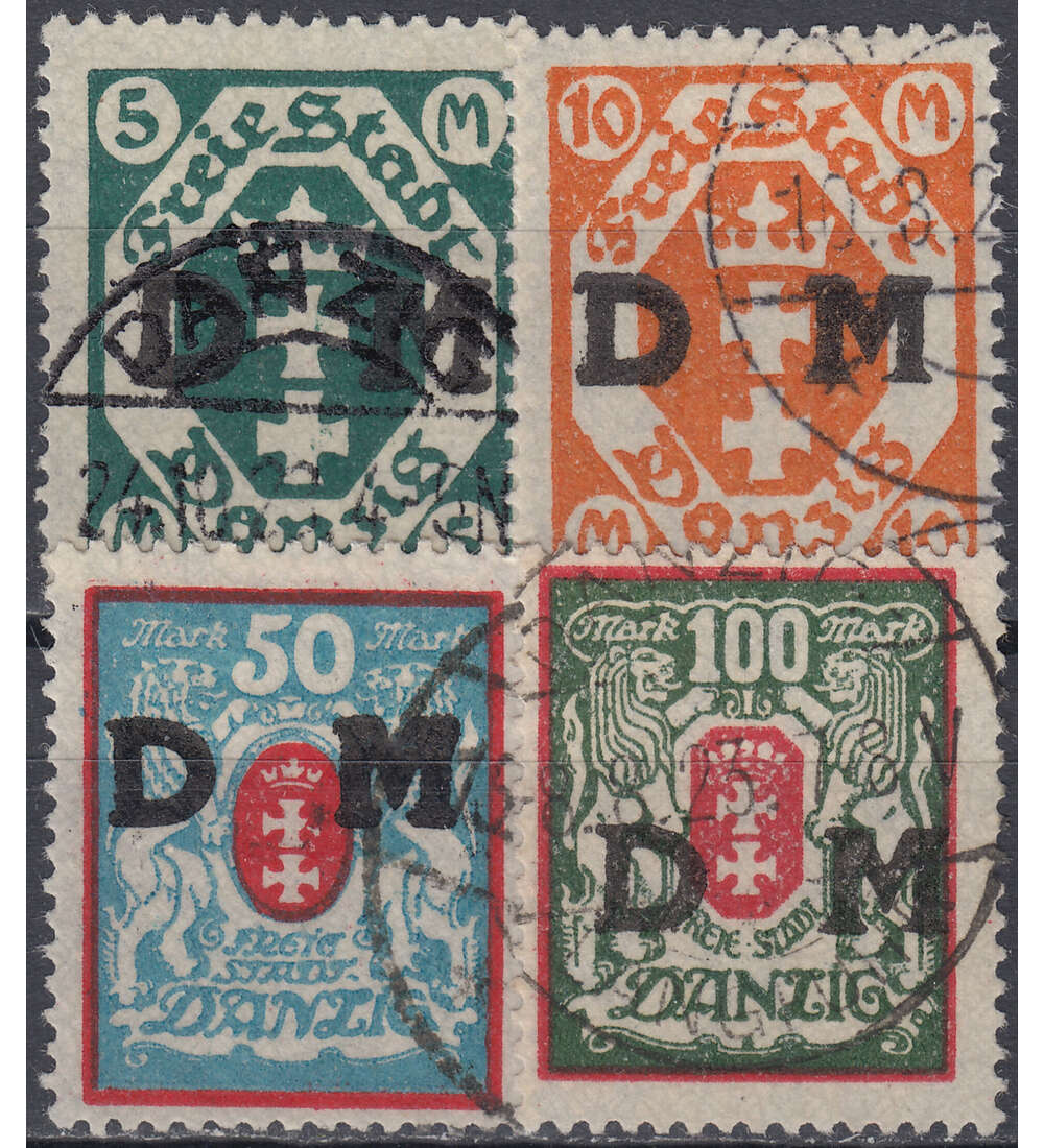 Danzig Dienstmarken Nr. 30-34X gestempelt