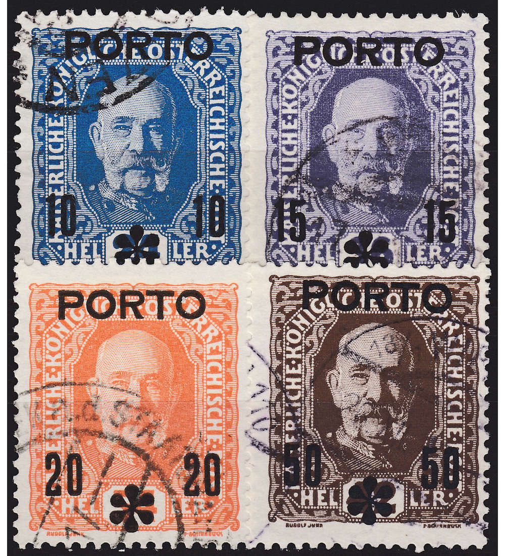 �sterreich Portomarken 1917 Nr. 60-63 gestempelt