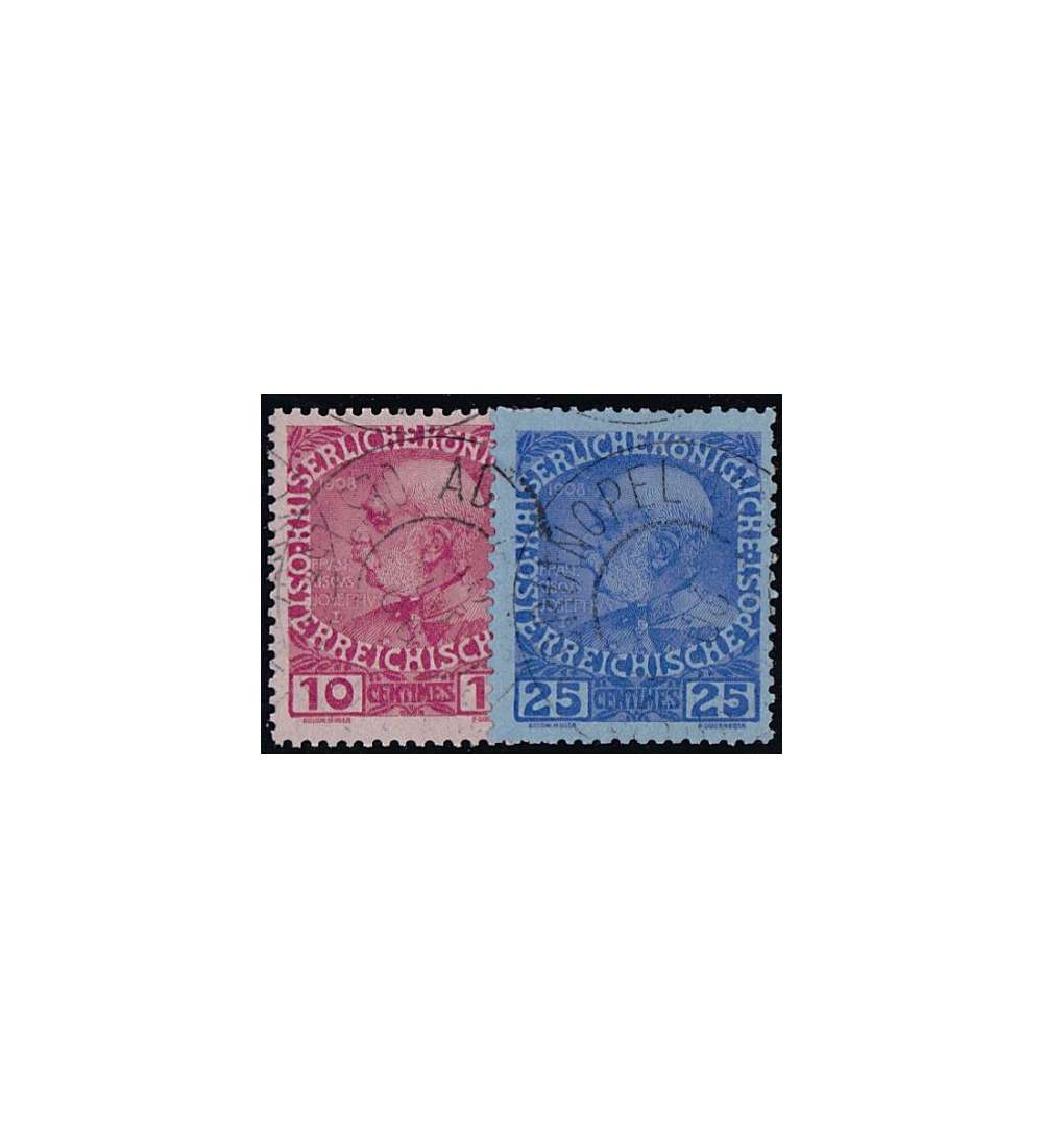 sterreich Post auf Kreta Nr. 23-24 gestempelt