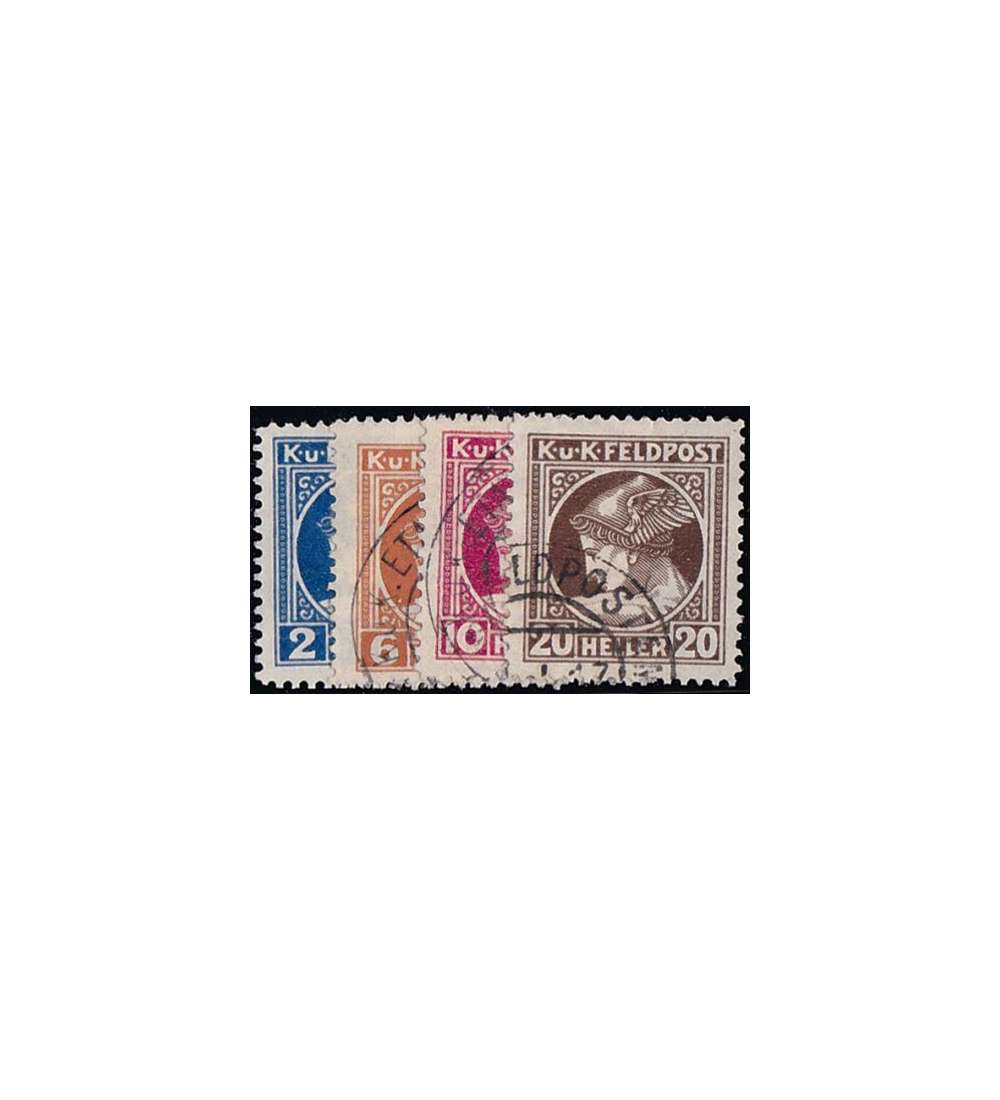 sterreichisch-ungarische Feldpost Allgemeine Ausgabe Nr. 49-52 gestempelt