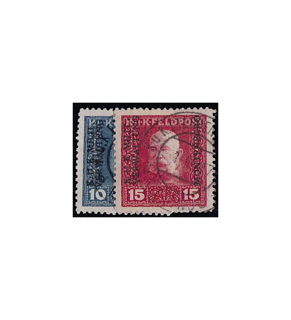 sterreichisch-ungarische Feldpost Ausgaben fr Montenegro Nr. 1-2A gestempelt