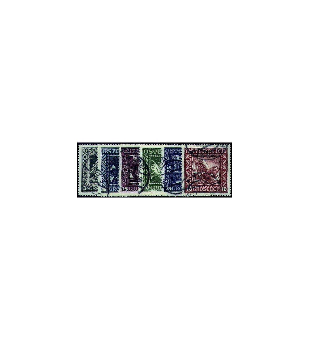 sterreich Nr. 488-493 gestempelt Nibelungensage 1926