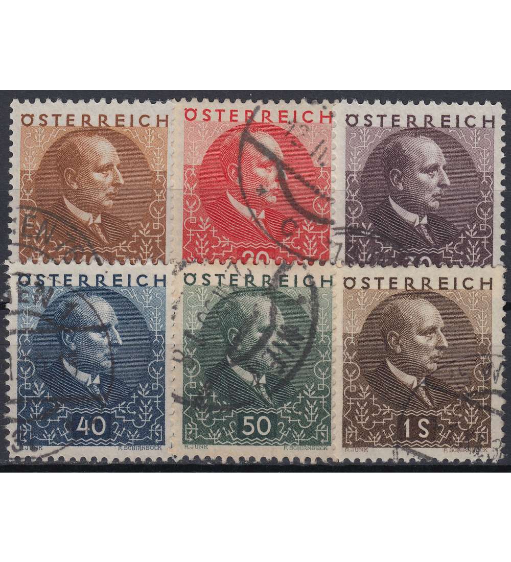 sterreich Nr. 512-517 gestempelt Wilhelm Miklas 1930