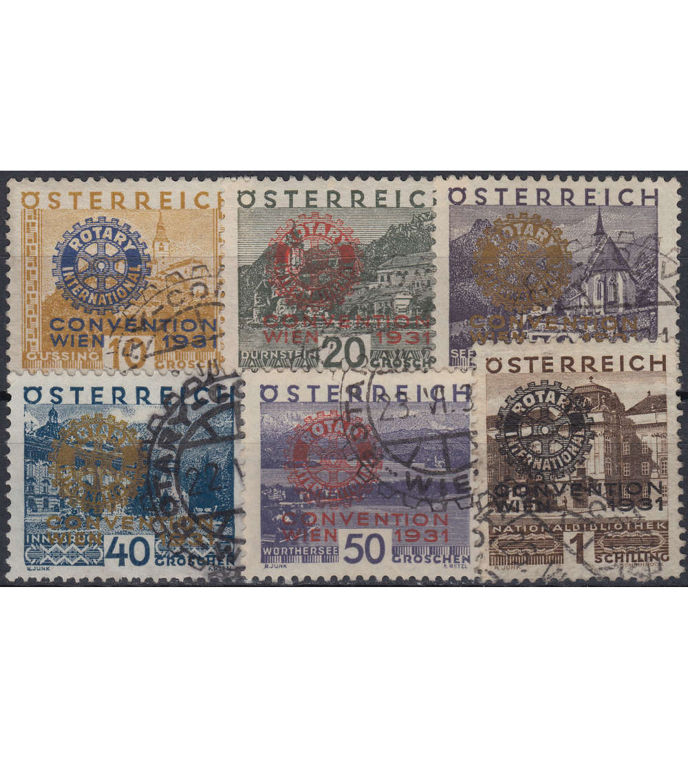 sterreich Nr. 518-523 gestempelt ROTARY-Club 1931