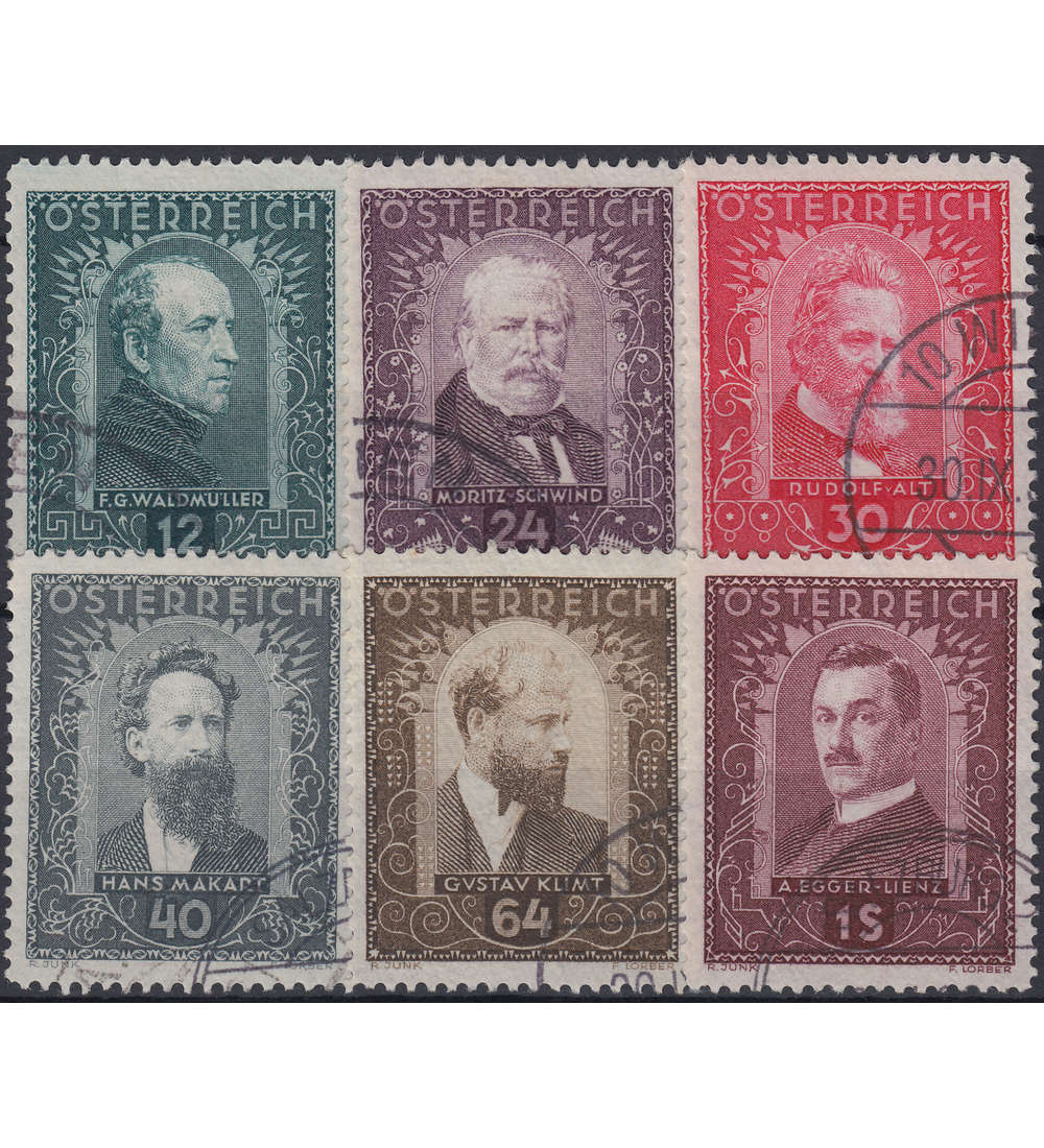 sterreich Nr. 545-550 gestempelt sterreichische Maler 1932