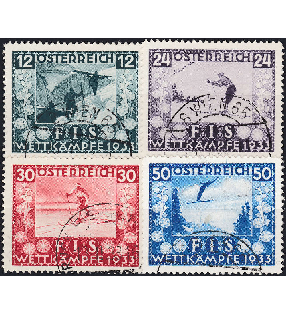 sterreich Nr. 551-554 gestempelt FIS-Wettkmpfe 1933