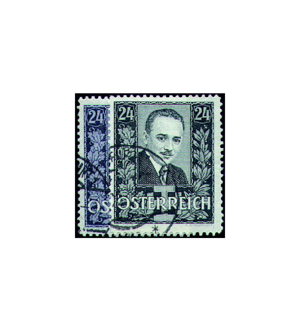 sterreich Nr. 589-590 gestempelt Ermordung von Dollfuss 1934
