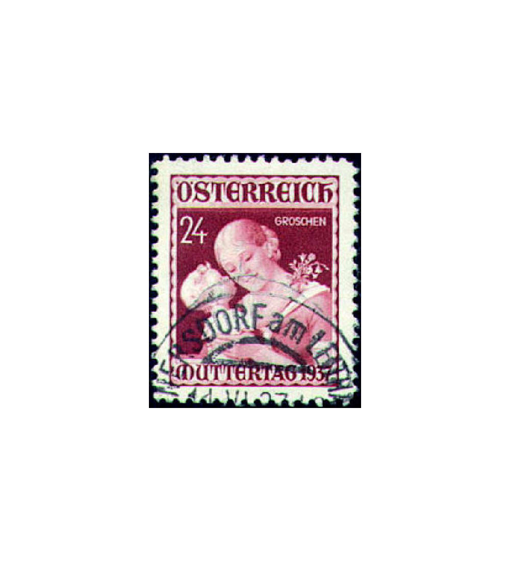 sterreich Nr. 638 gestempelt  Muttertag 1937