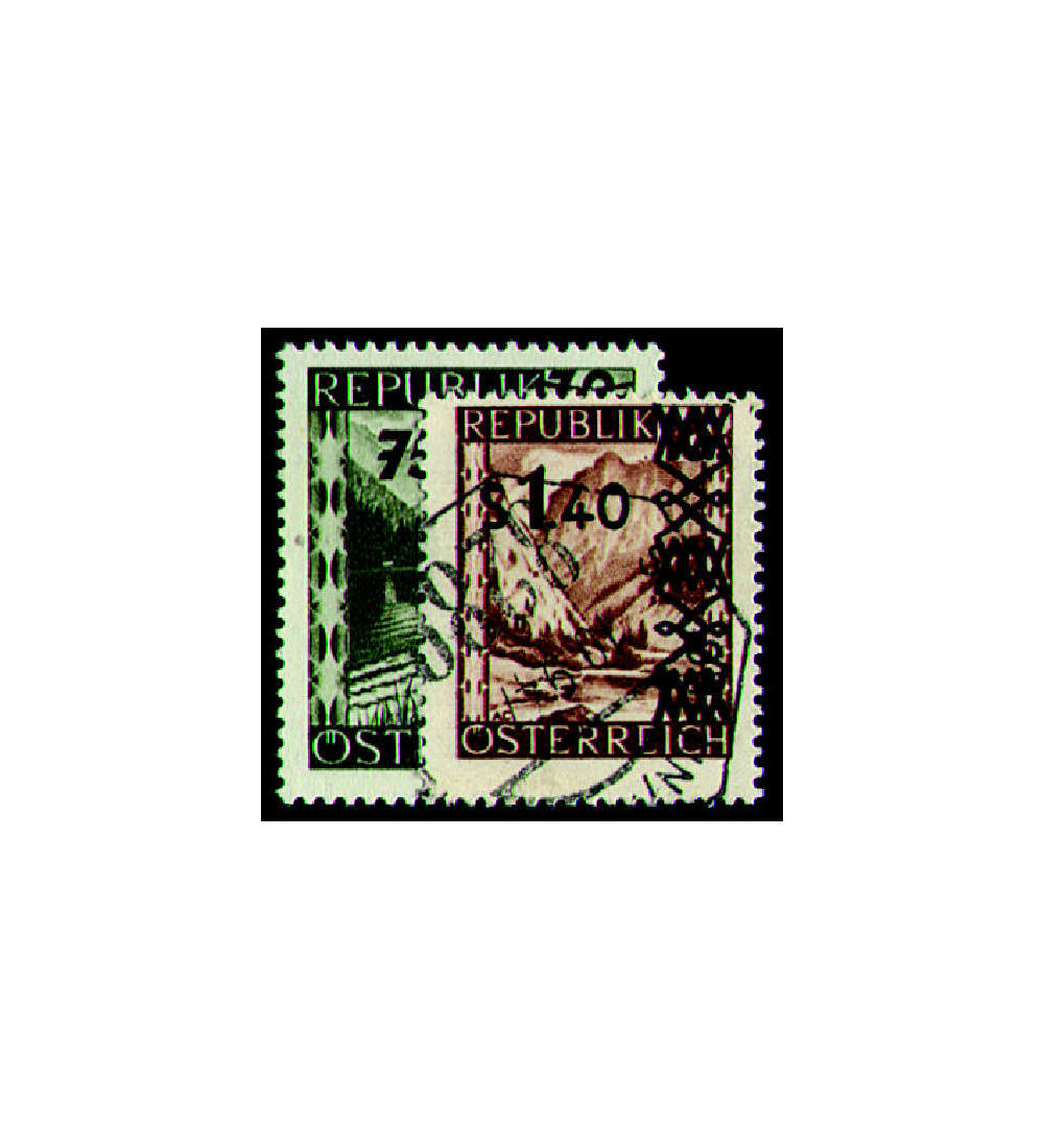 sterreich Nr. 835-836 gestemp Aufdruckwerte 1947