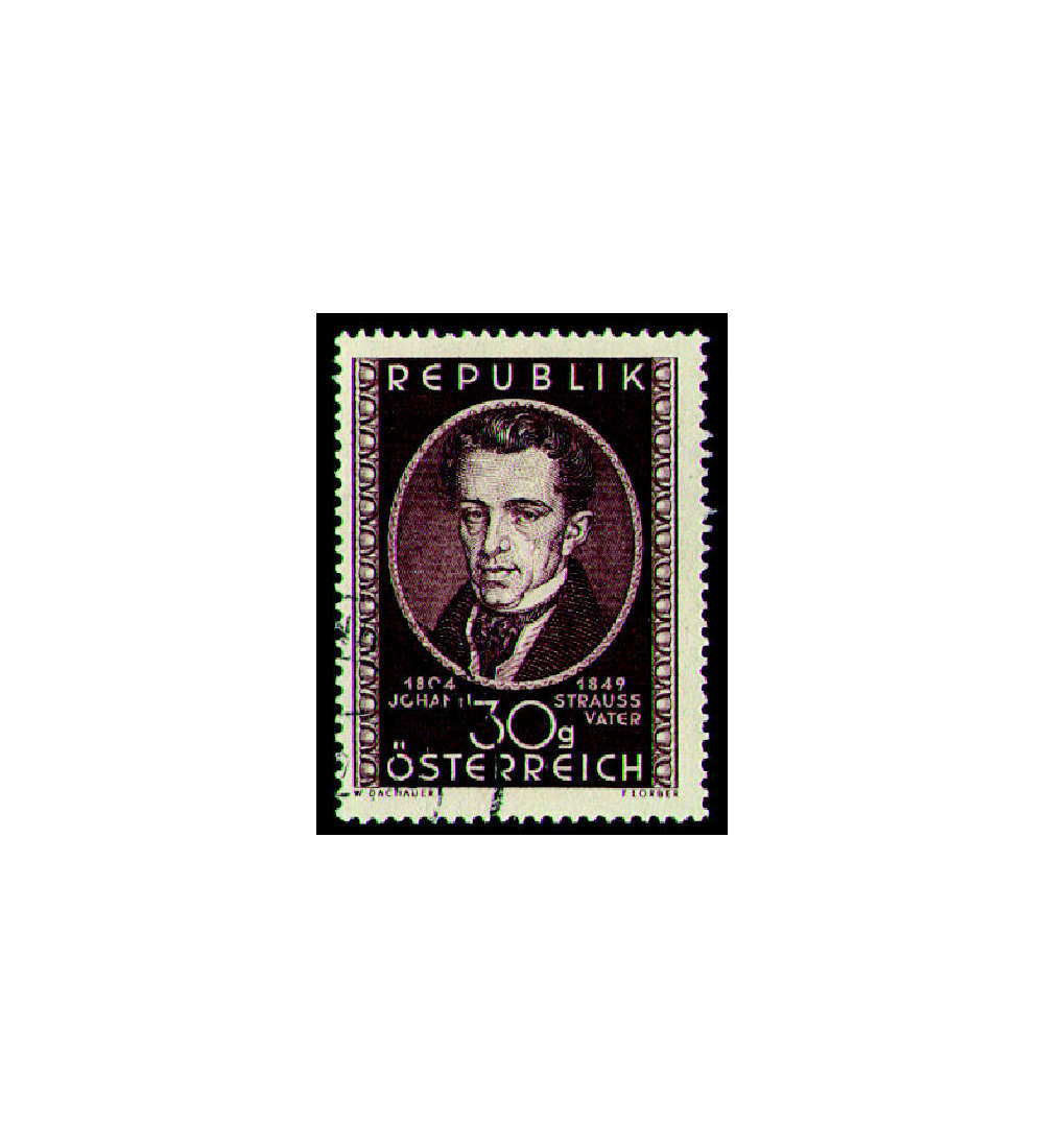 sterreich Nr. 942 gestempelt  Johann Strau 1949