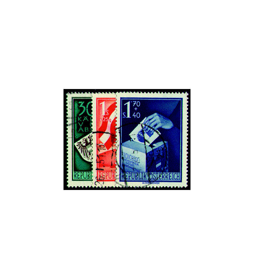 sterreich Nr. 952-954 gestempelt Volksabstimmung Krnten 1950