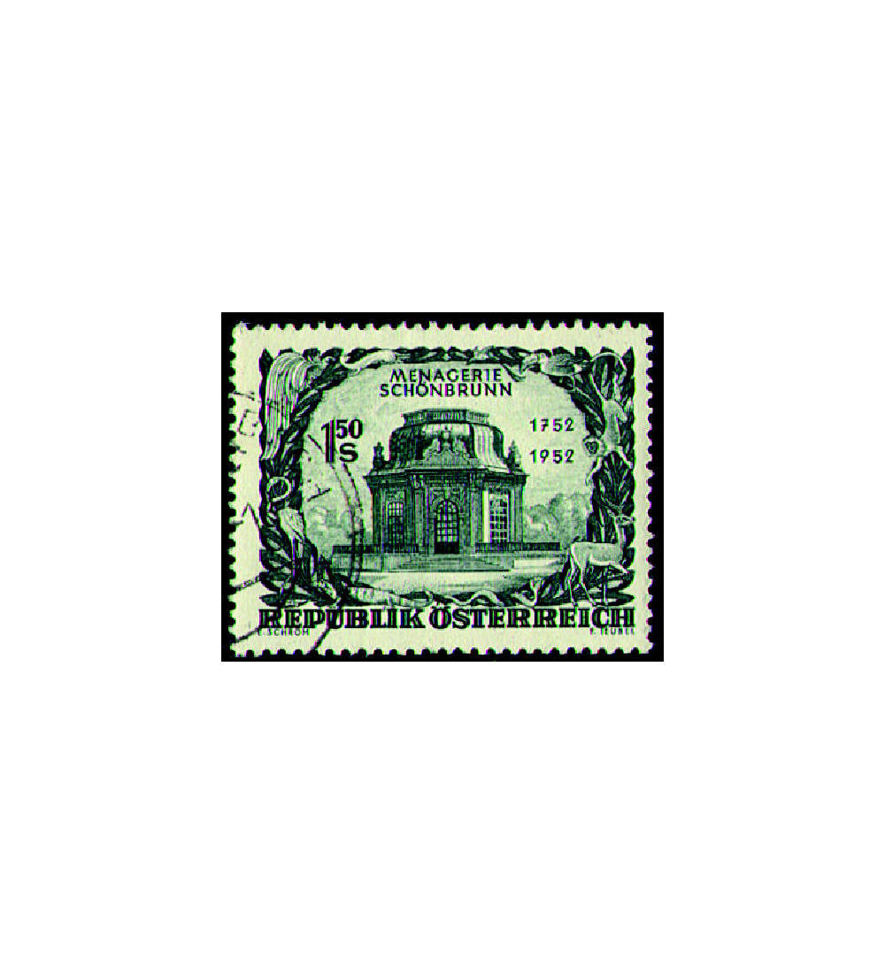 sterreich Nr. 973 gestempelt  Tiergarten Schnbrunn 1952