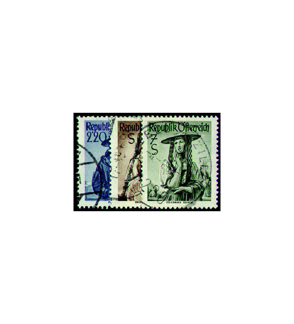 sterreich Nr. 978-980 gestempelt Trachten 1952/1958