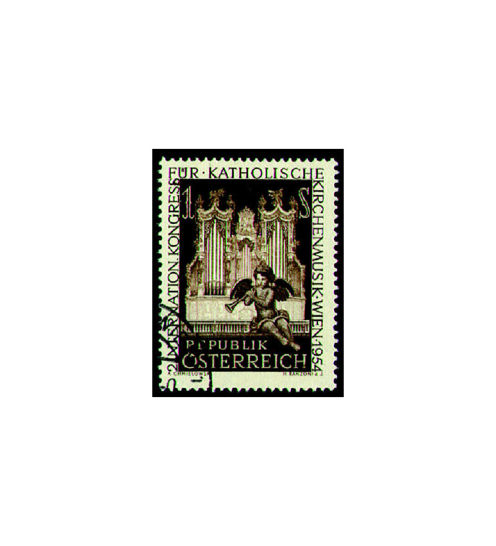 sterreich Nr.1008 gestempelt  Kirchenmusik 1954