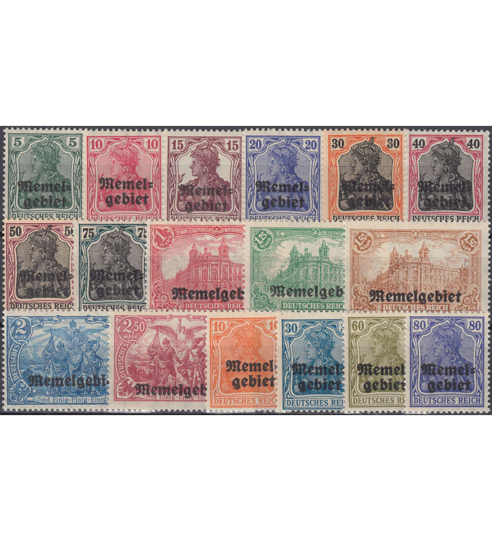 Memel Nr. 1-17 postfrisch**