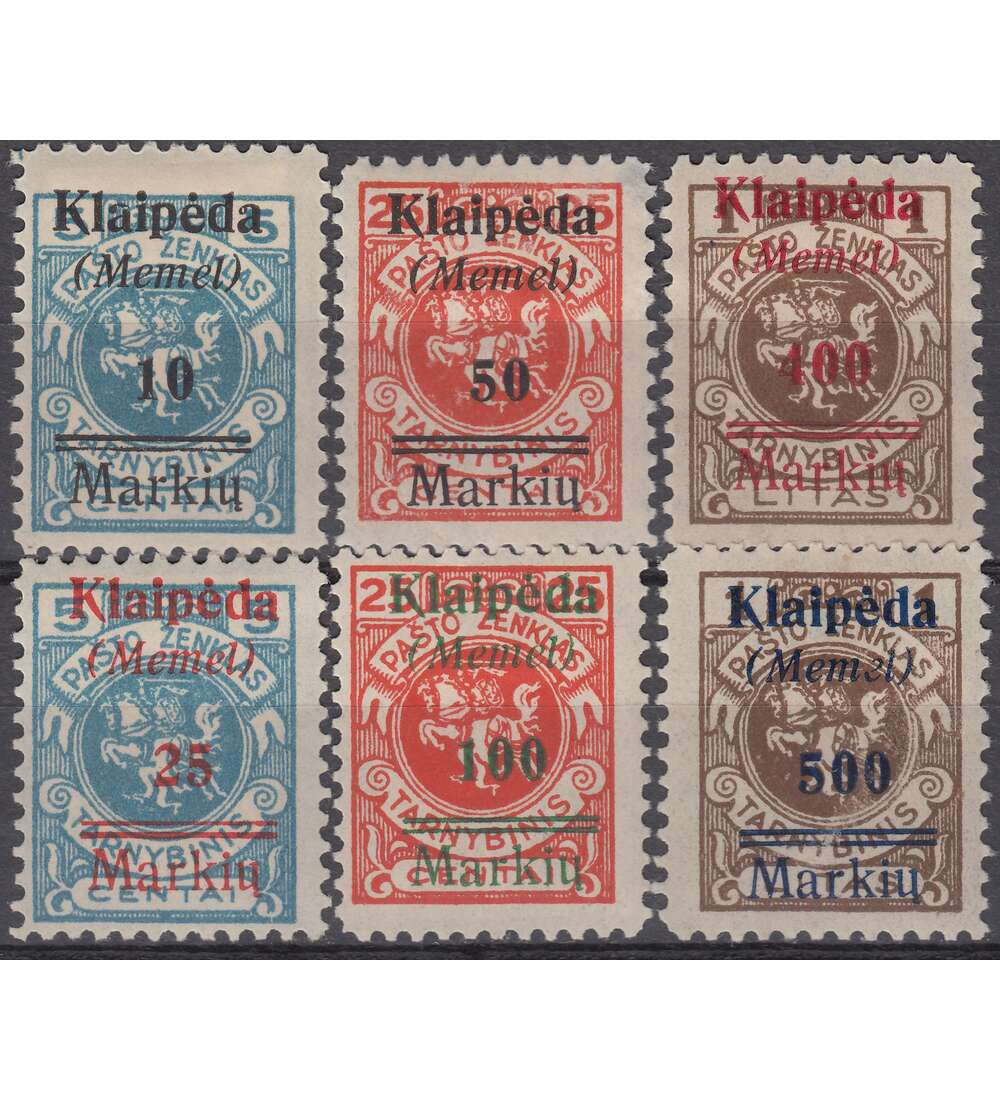 Memel Nr. 129-134 postfrisch