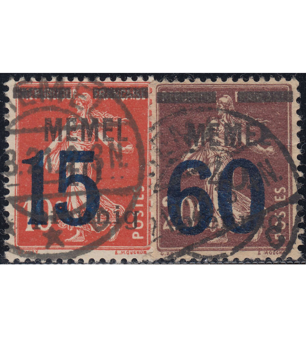 Memel Nr. 34-35 gestempelt