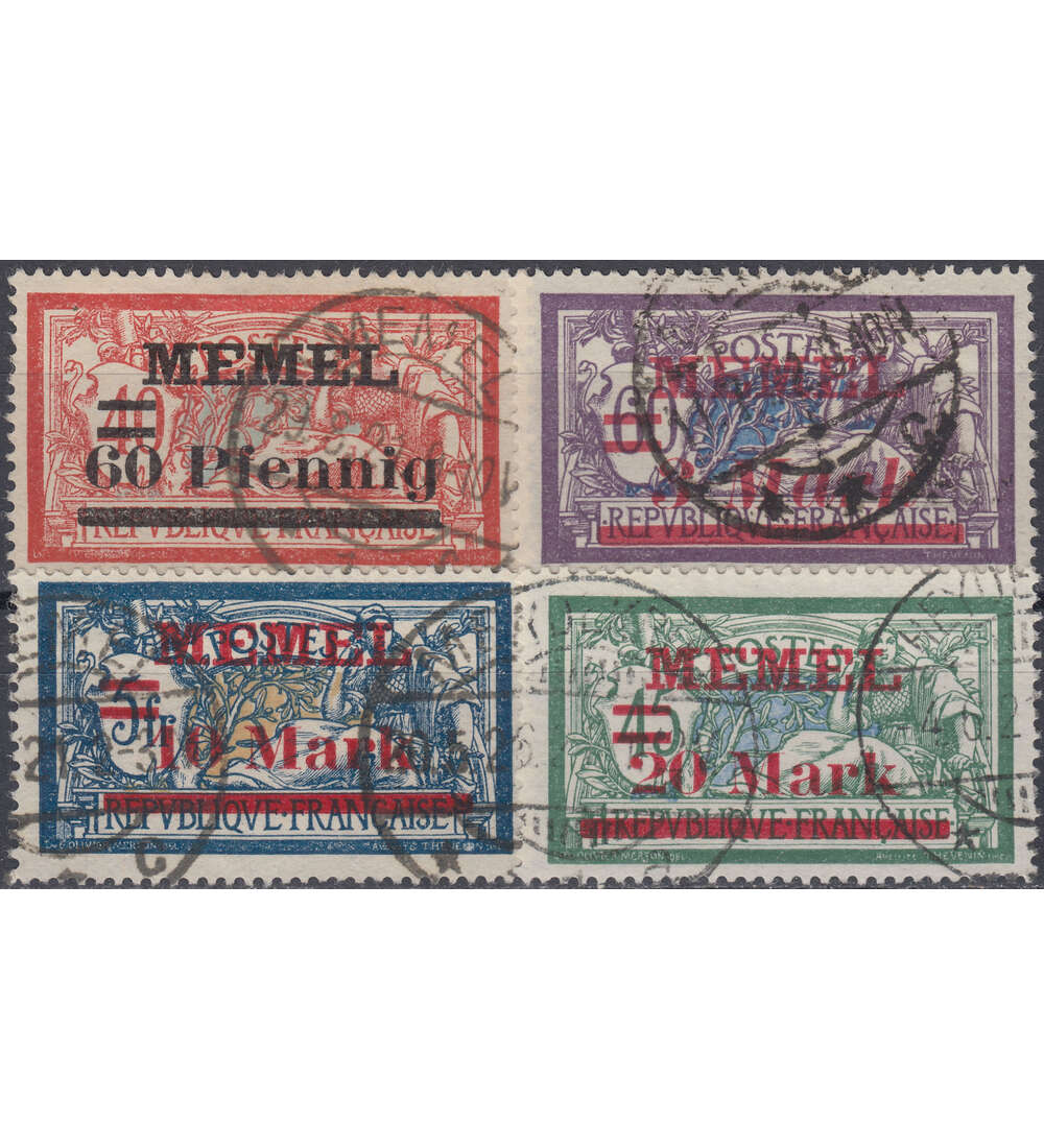 Memel Nr. 36-39 gestempelt