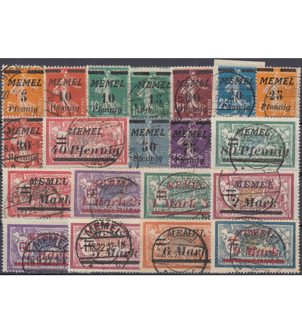 Memel Nr. 52-71 gestempelt