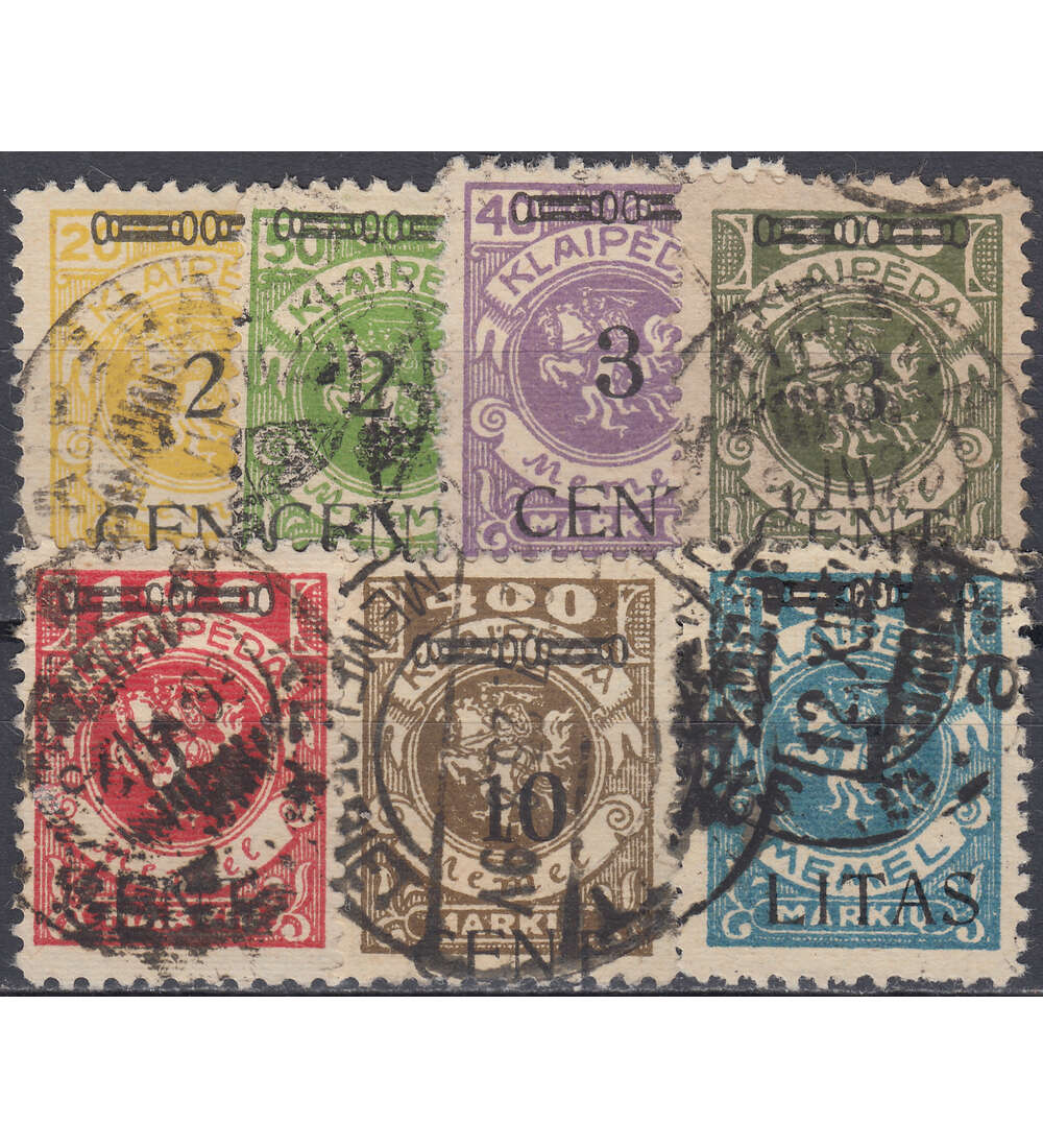 Memel Nr. 176-182 gestempelt