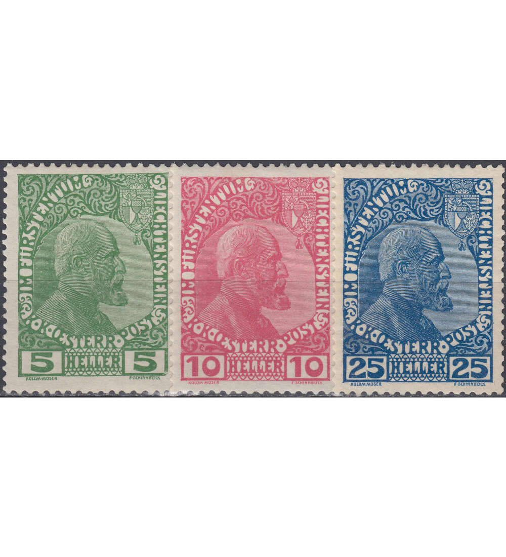 Liechtenstein Nr. 1y-3y        Frst Johann II.